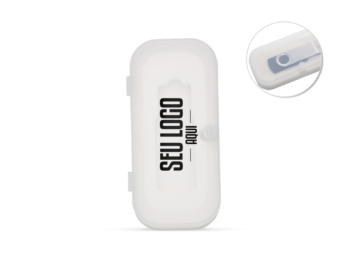 Estojo plástico com espuma interna para pen drive. Não acompanha pen drive.