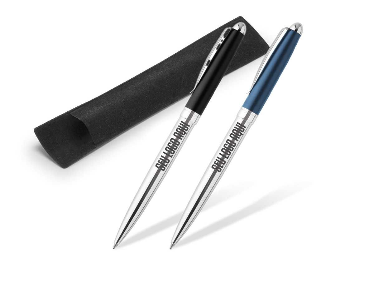 Esferográfica em metal.