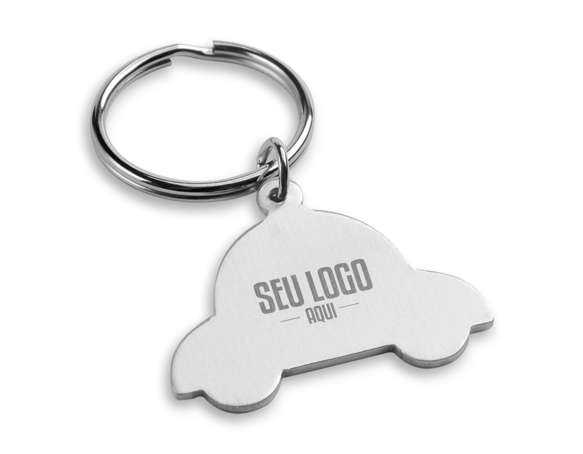 Chaveiro com formato carro em alumínio