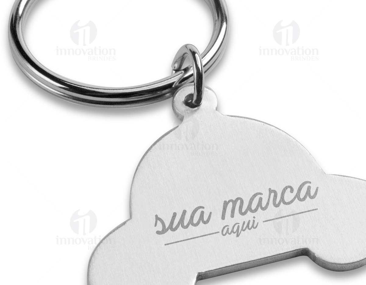 Chaveiro com formato carro em alumínio