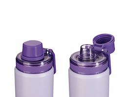 Garrafa Térmica em inox 304, pintura eletrostática e capacidade para até 400ml. Possui estrutura em parede dupla e vedação a vácuo para oferecer a conservação da temperatura de líquidos por mais tempo. Dispõe ainda de tampa rosqueável em plástico, com protetor rosqueável para o bocal e alça para transporte. Acompanha base antiderrapante removível.