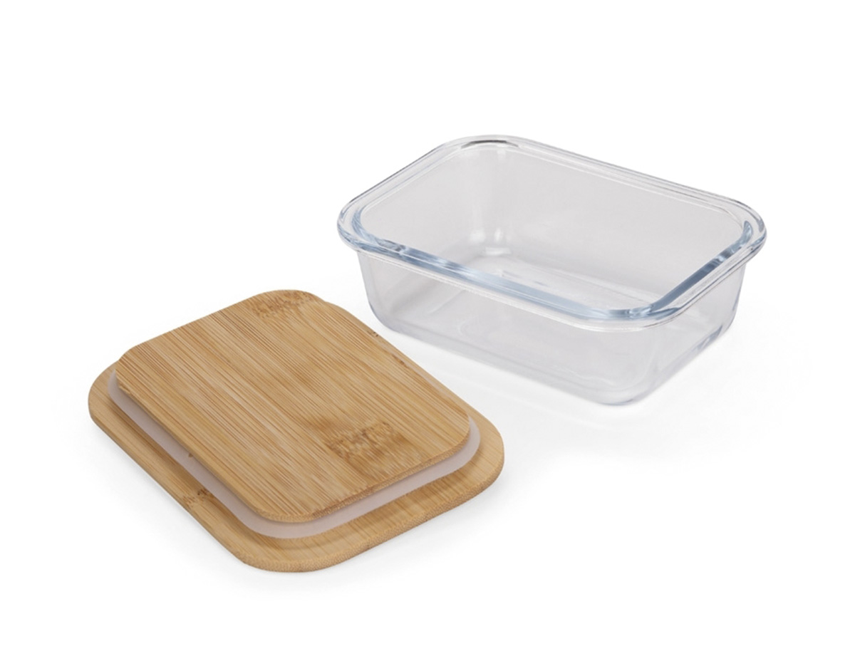 Marmita confeccionada em vidro borossilicato, material resistente e adequado para o armazenamento de alimentos. Possui capacidade de até 300 ml e tampa hermética em bambu, que auxilia na vedação e na conservação dos alimentos. Seu design funcional e elegante torna o produto ideal para o transporte de pequenas refeições no dia a dia.