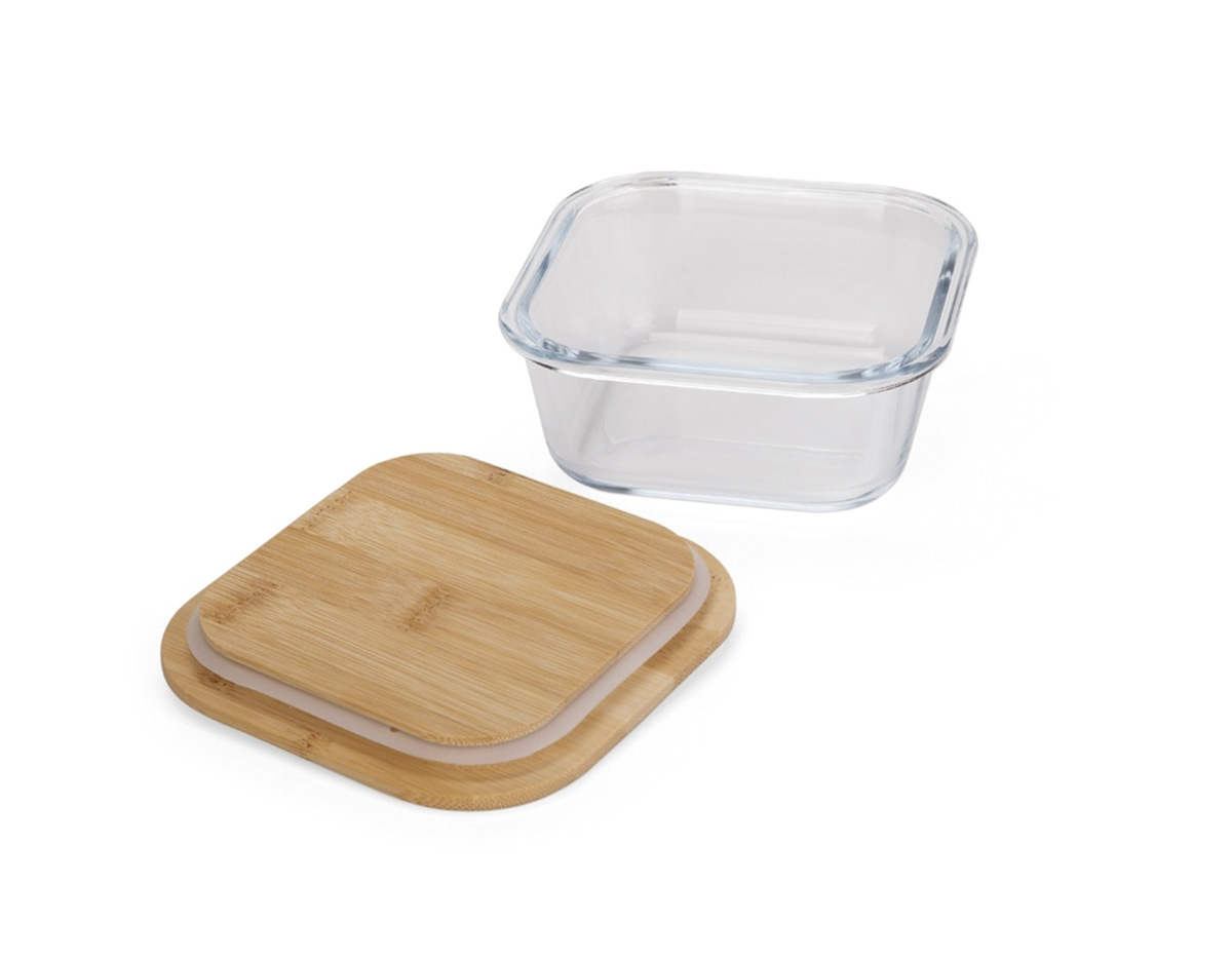 Marmita compacta com capacidade de 400 ml, produzida em vidro borossilicato resistente e ideal para o armazenamento de alimentos. Possui tampa hermética em bambu, que auxilia na vedação e preservação dos alimentos. Prática e elegante, é uma ótima opção de brinde corporativo para o dia a dia.
