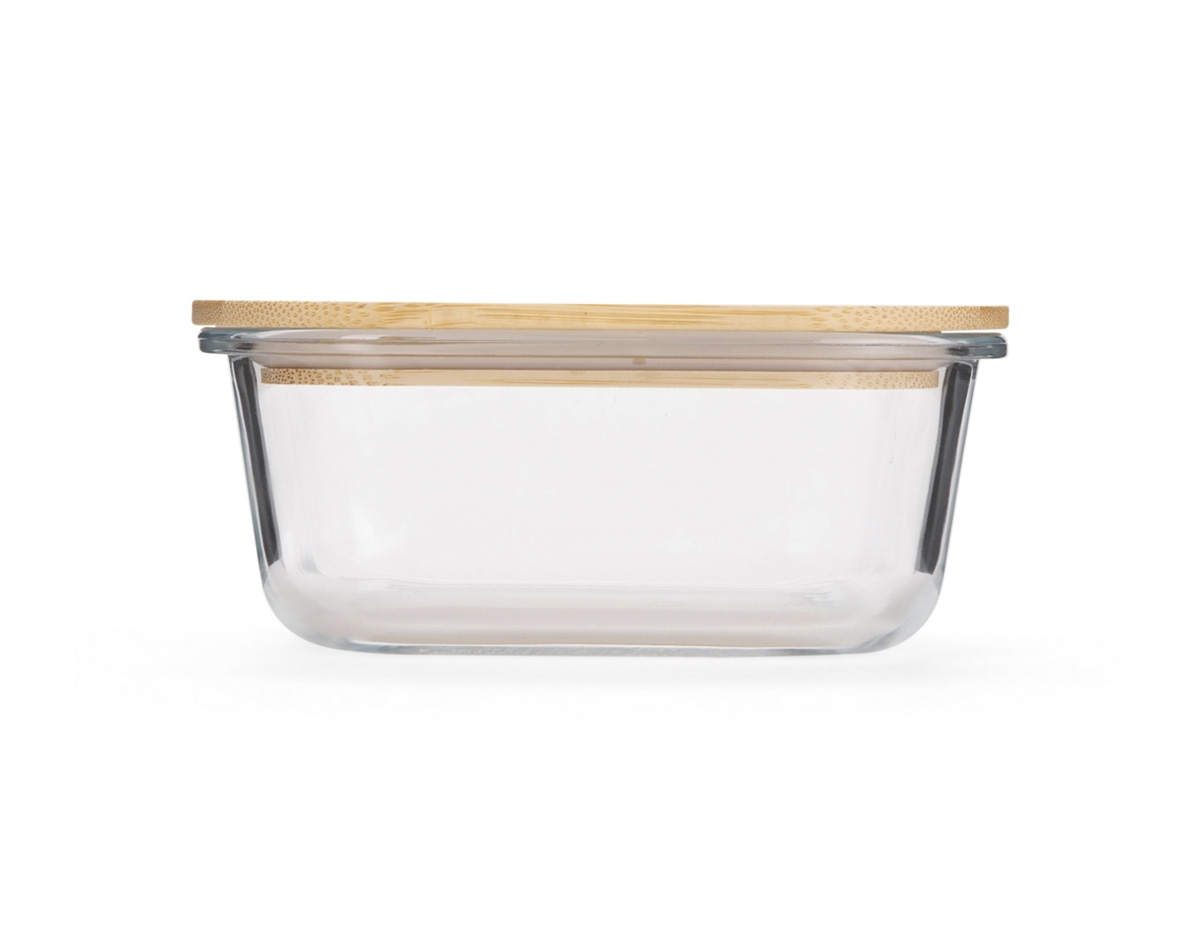 Marmita em vidro borossilicato com capacidade para até 650ml. Possui tampa hermética em bambu. Retire a tampa da marmita antes de levá-la ao micro-ondas. Marmita versátil para freezer e micro-ondas.