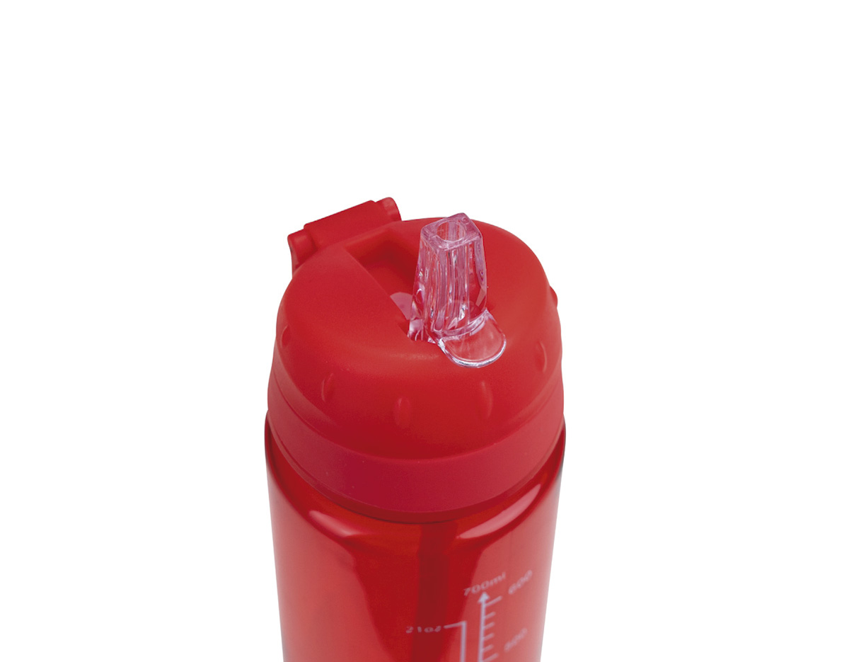 Squeeze de 700ml em plástico AS livre de BPA, com design funcional e prático para o dia a dia. Possui tampa com bico flip, canudo removível e vedação em silicone, garantindo segurança no uso. Conta ainda com alça para transporte, sendo uma ótima opção de brinde promocional com excelente área para personalização.