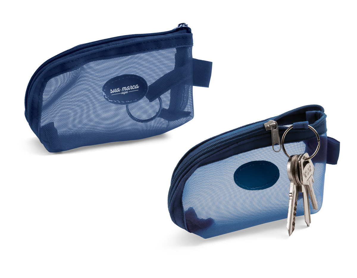 Bolsa chaveiro. PVC e tela