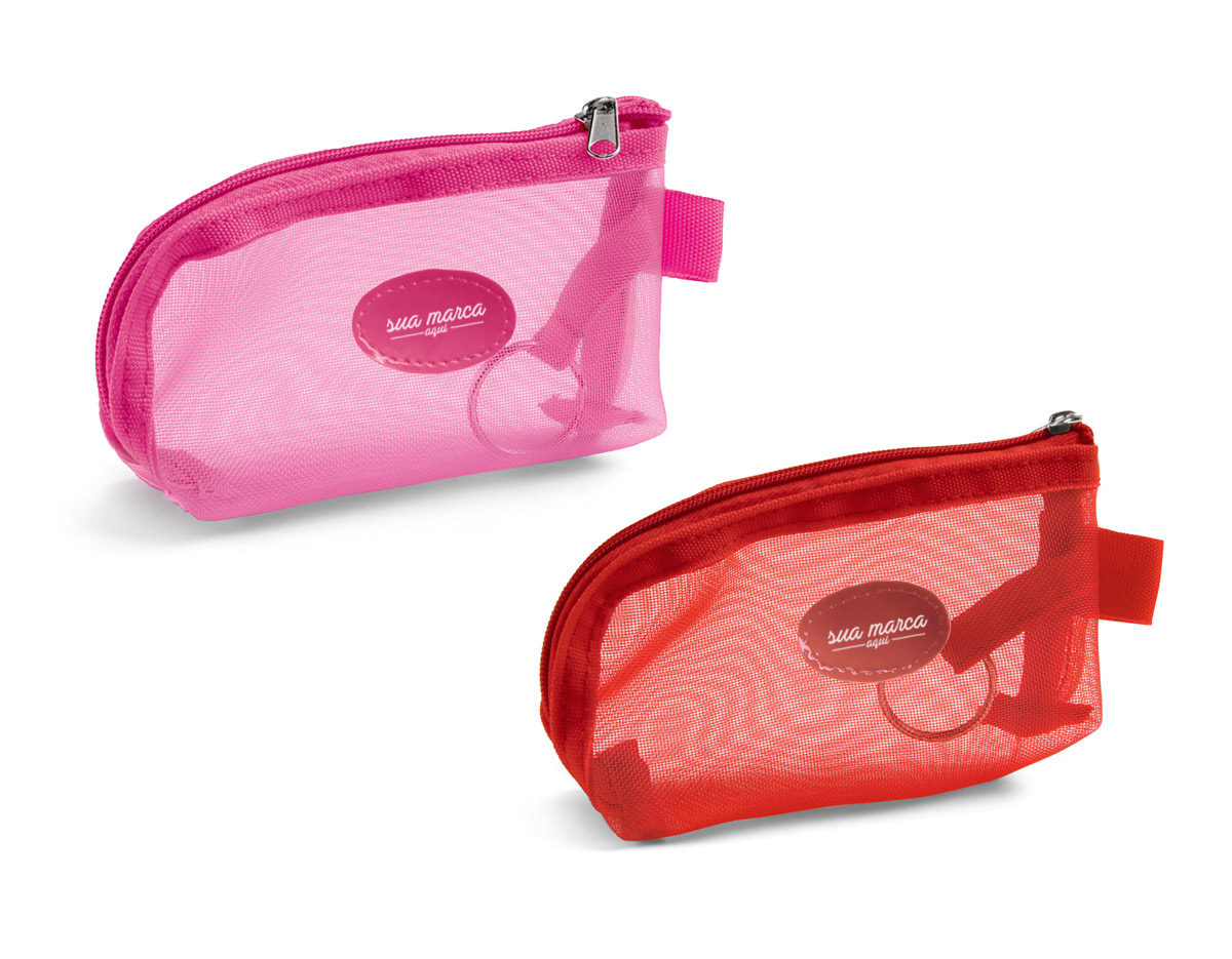 Bolsa chaveiro. PVC e tela