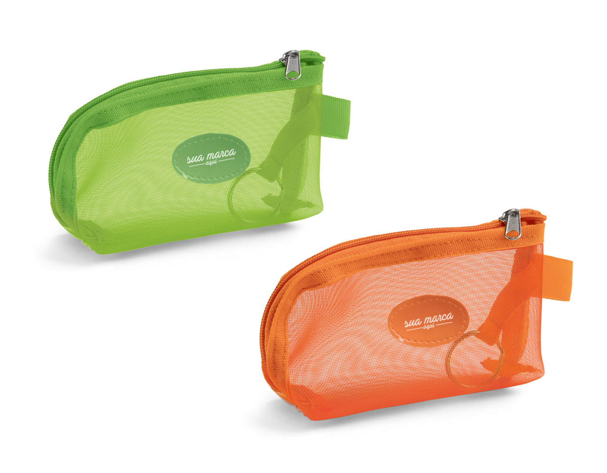 Bolsa chaveiro. PVC e tela