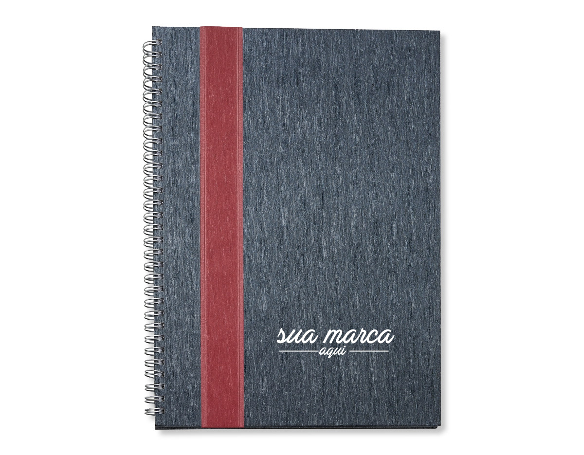 Caderno negócios grande metalizado