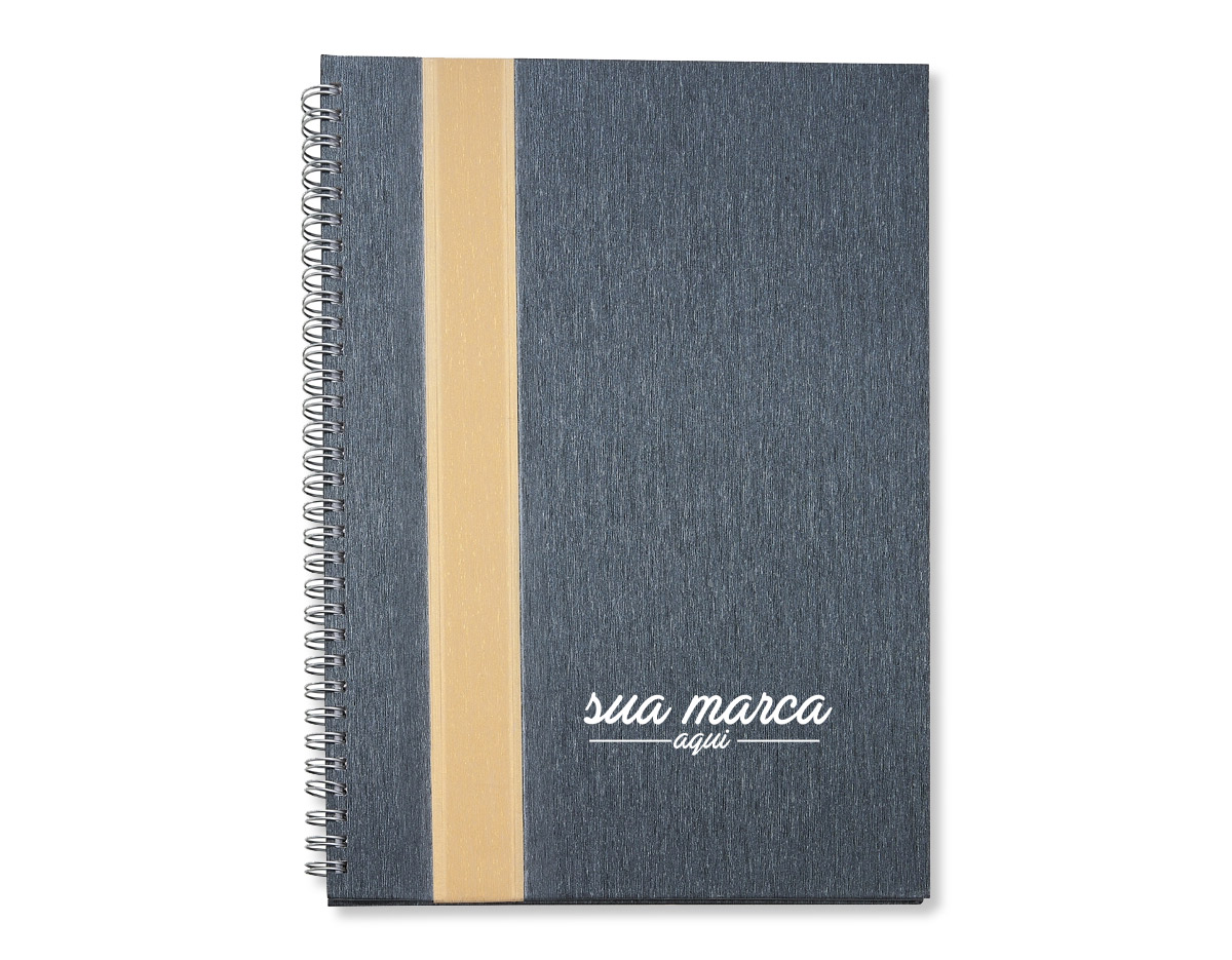 Caderno negócios grande metalizado