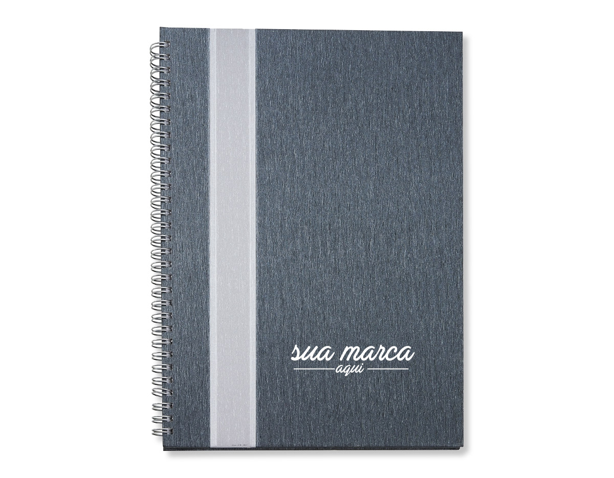 Caderno negócios grande metalizado