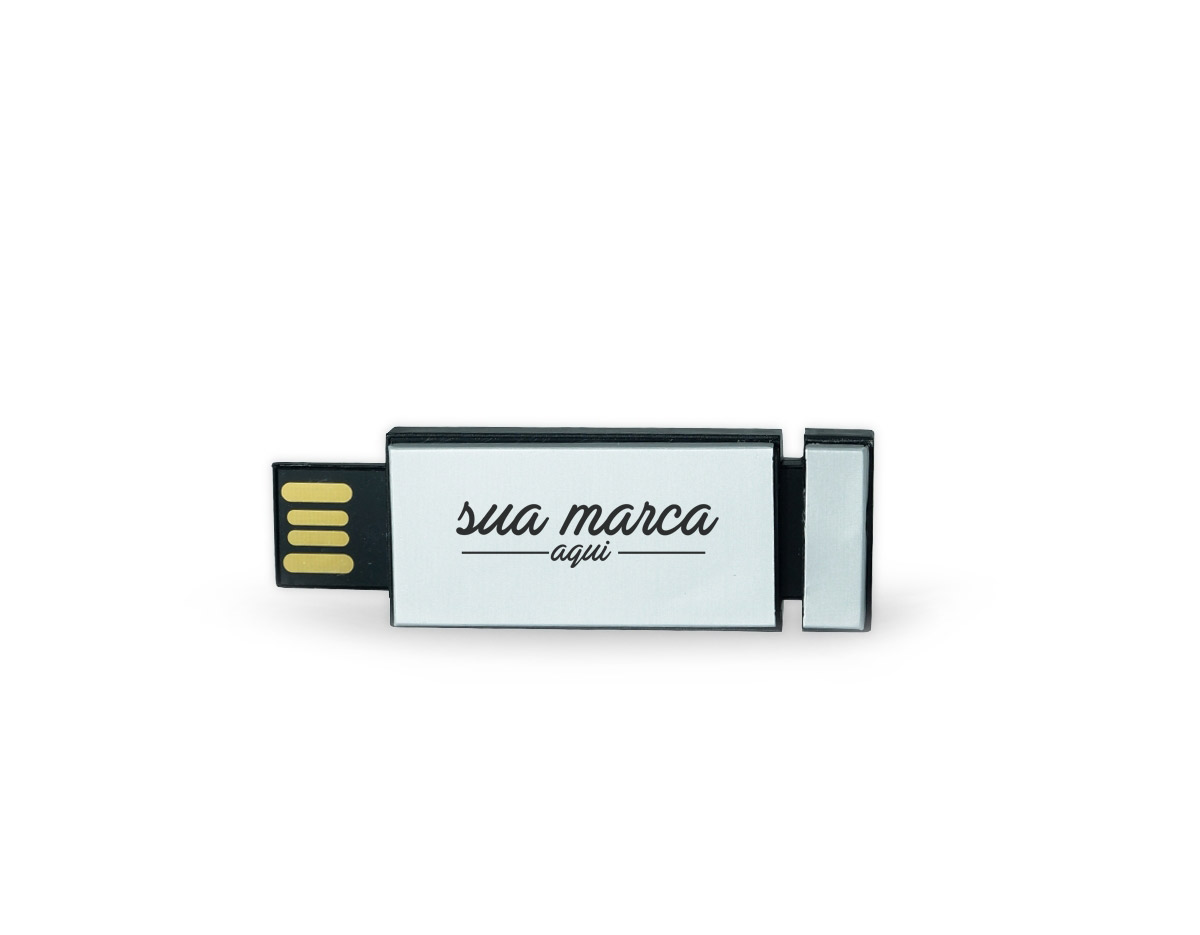 Pen drive plástico de 4GB retrátil de clique.