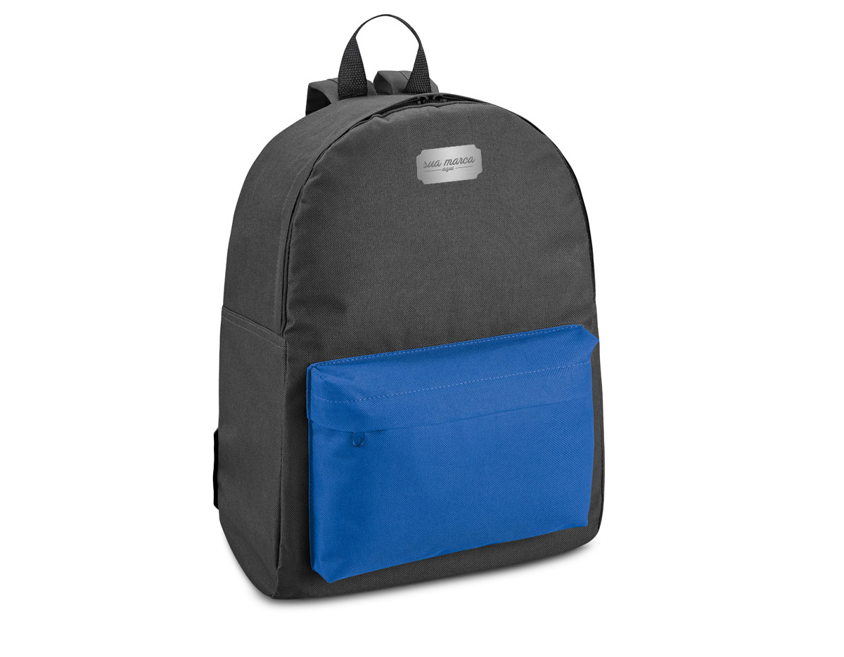Mochila 600D c/ bolso frontal almofadado