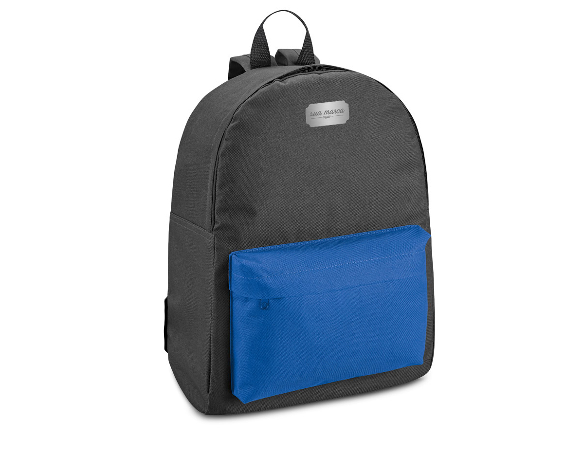 Mochila 600D c/ bolso frontal almofadado