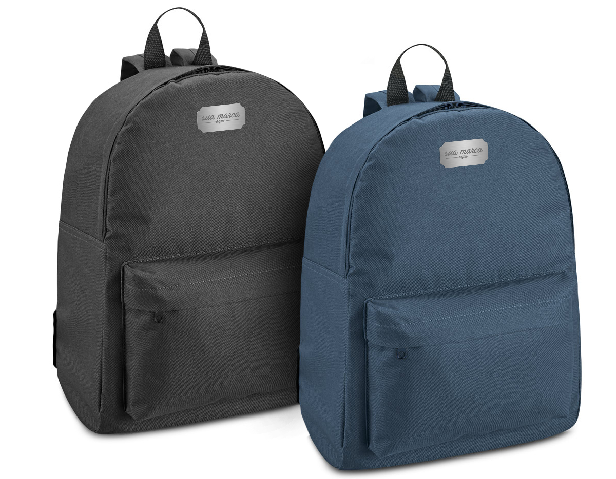Mochila 600D c/ bolso frontal almofadado