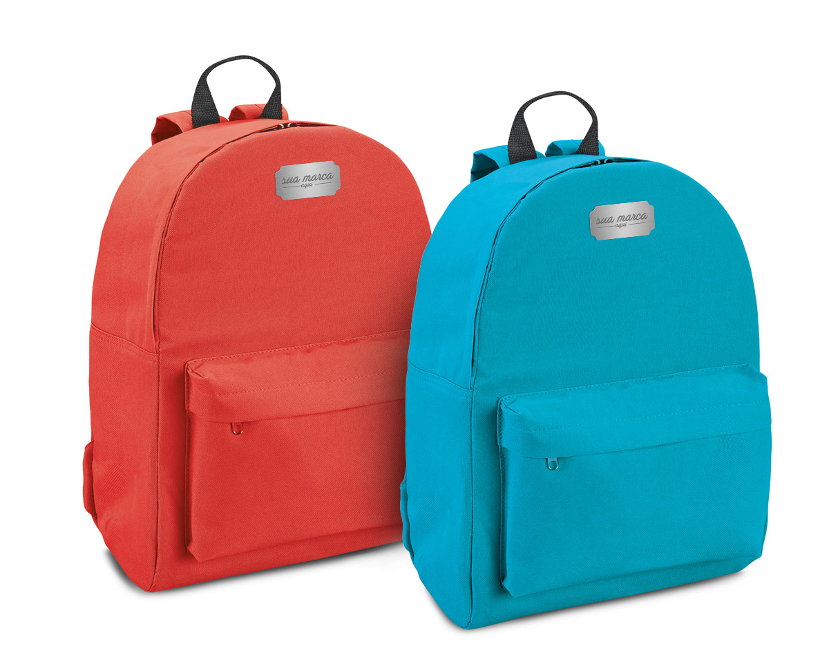 Mochila 600D c/ bolso frontal almofadado