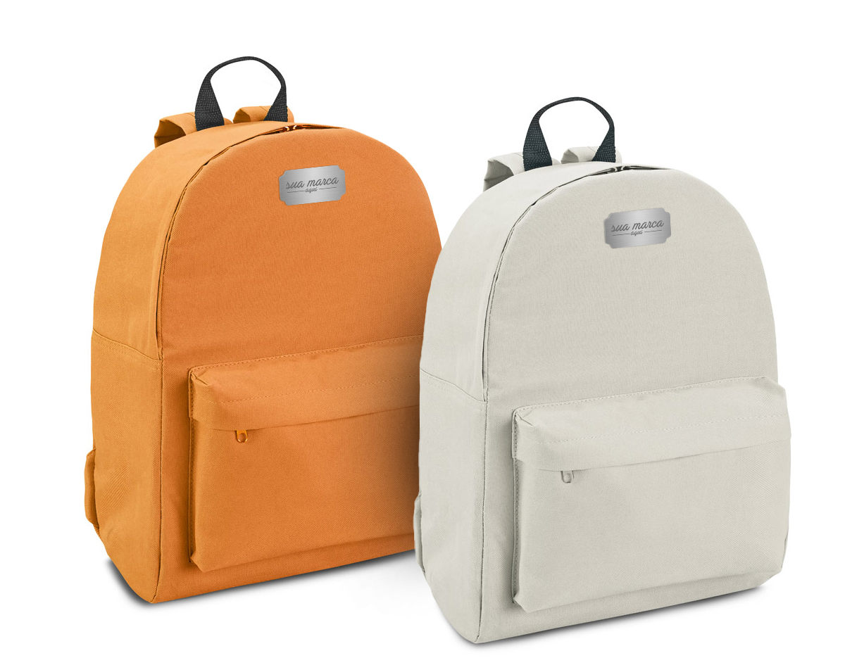 Mochila 600D c/ bolso frontal almofadado