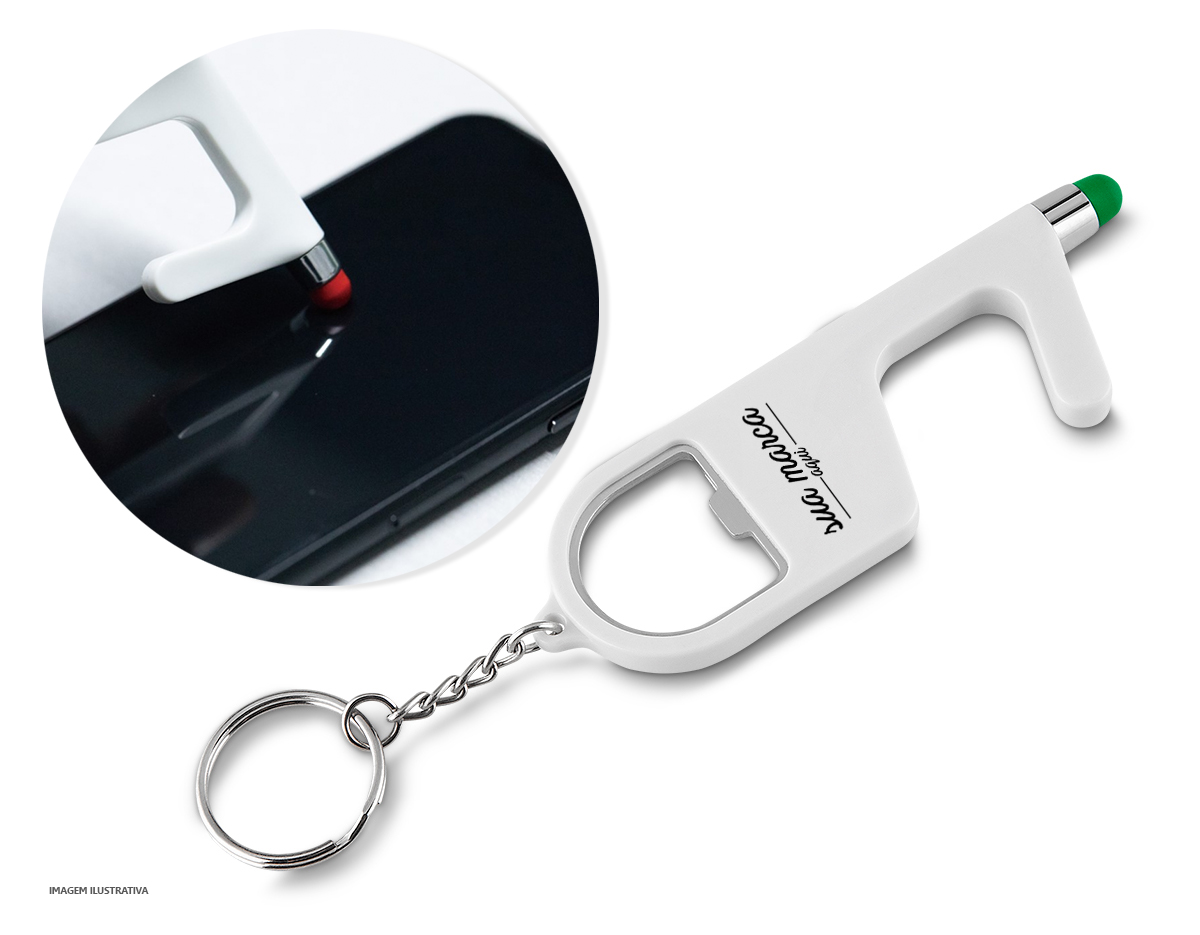 Chaveiro plástico antibacteriano touch