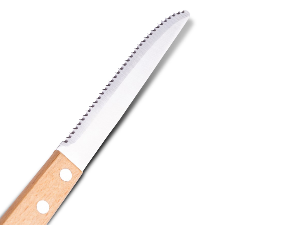 Kit churrasco, contendo: 5 peças
Tábua
Garfo trinchante
Faca para carne 
Faca para churrasco
Faca para vegetais
Obs.:Os componentes de madeira e bambu poderão apresentar tonalidades diferente.