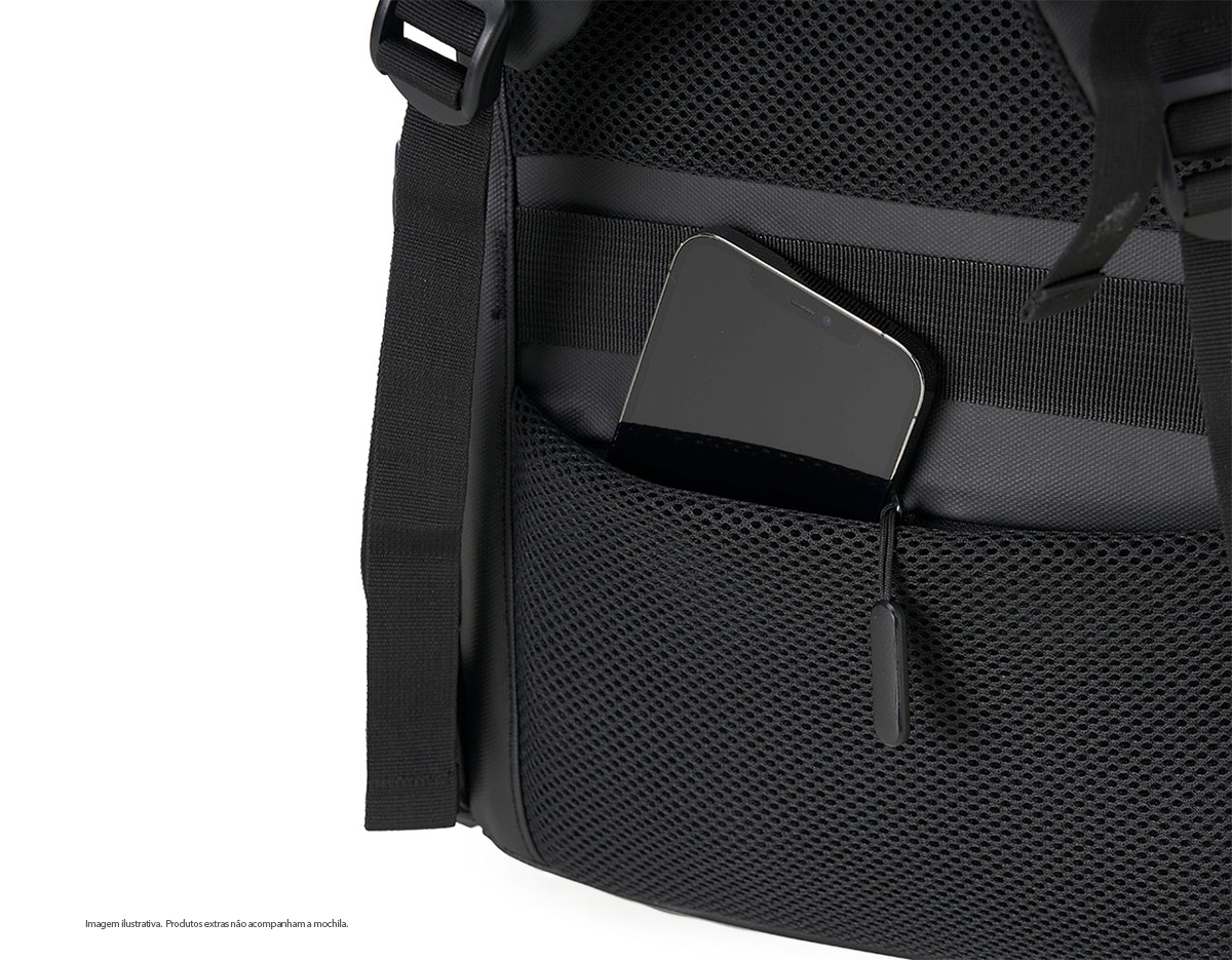 Mochila confeccionada em Couro Sintético com compartimento para notebook até 15,6 polegadas. Contém um compartimento grande com divisórias para documentos, eletrônicos, Notebook até 15,6 polegadas e tablet. Dois compartimentos frontais, sendo um com divisórias para documentos, eletrônicos e caneta