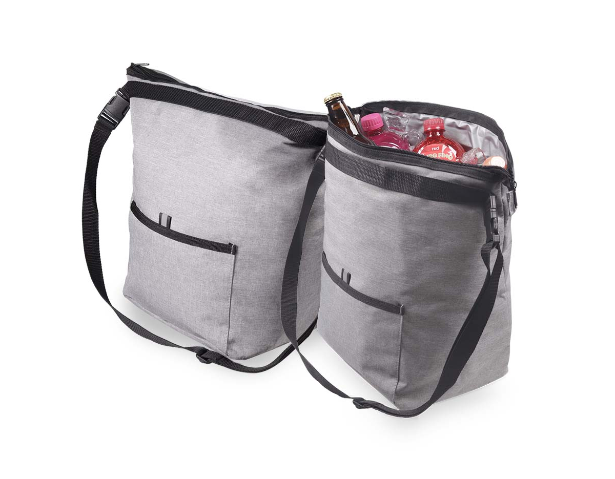 Bolsa Térmica. Capacidade 10 litros Bolso frontal. Alça de ombro regulável. Tecido nylon e e poliéster. Gravação no bolso frontal.