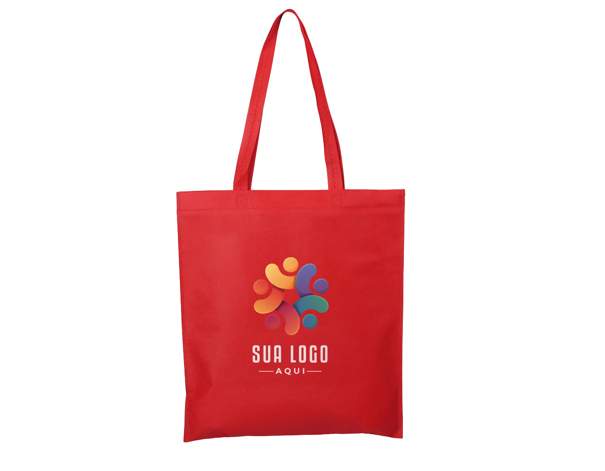 Sacola TNT 100gr, alça inteira de 60cm