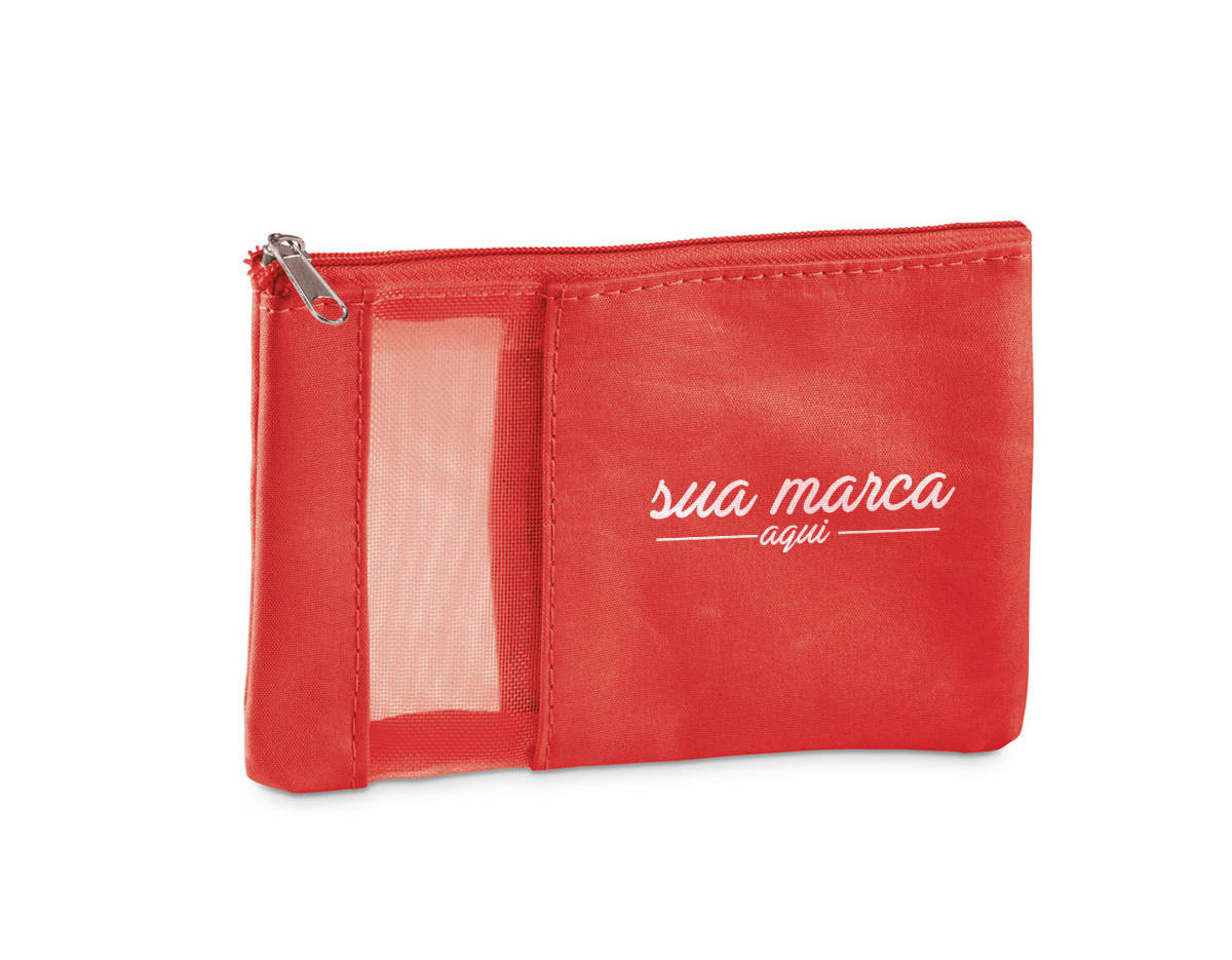 Necessaire em microfibra e tela