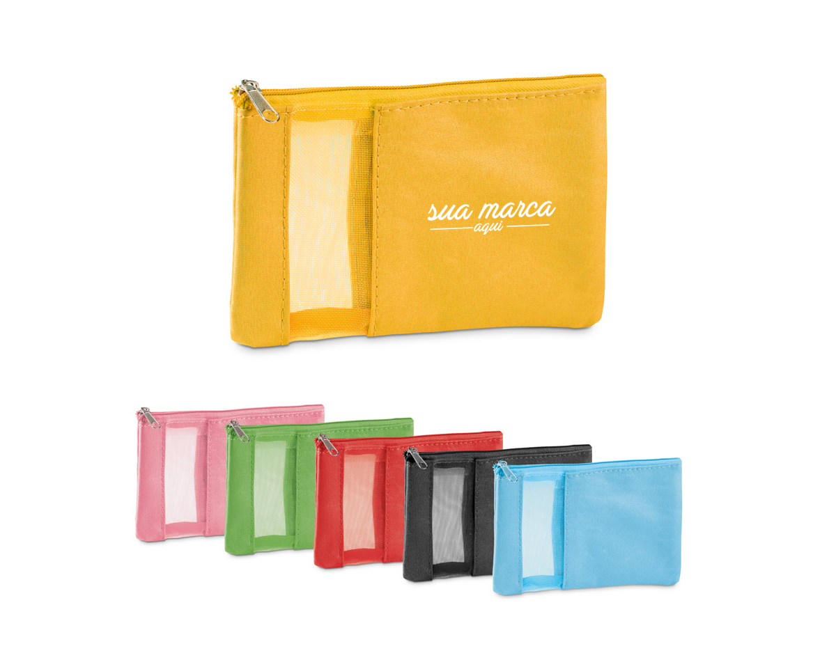 Necessaire em microfibra e tela