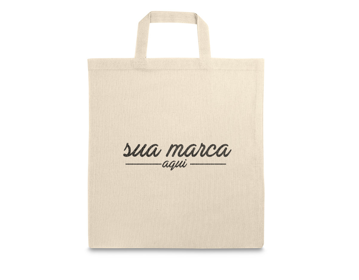 Sacola 100% algodão com alças de 30 cm. 370 x 410 mm