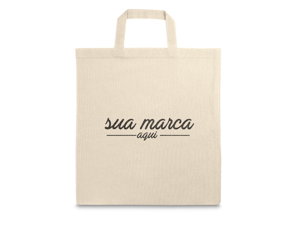 Sacola 100% algodão com alças de 30 cm. 370 x 410 mm