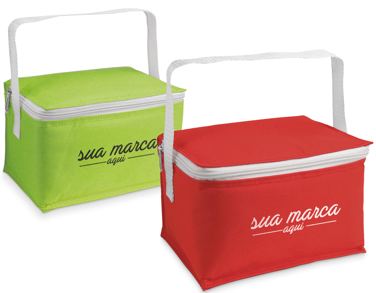 Bolsa térmica em 600D com capacidade até 3 litros. 200 x 140 x 125 mm