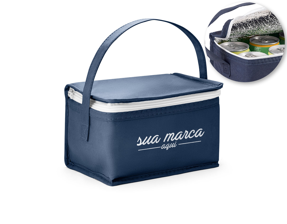 Bolsa térmica em non-woven (80 g/m²) com capacidade até 3 litros  200 x 140 x 130 mm