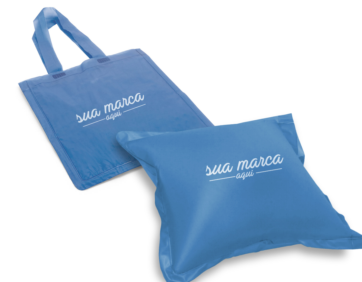 Sacola almofada inflável em PVC opaco. Vazio: 300 x 320 mm