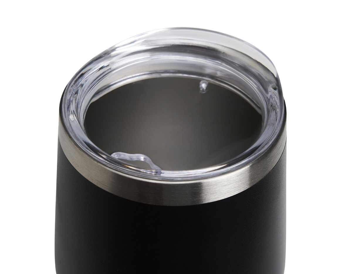 Copo térmico 320ml de parede dupla em inox livre de BPA, contém tampa com bocal.