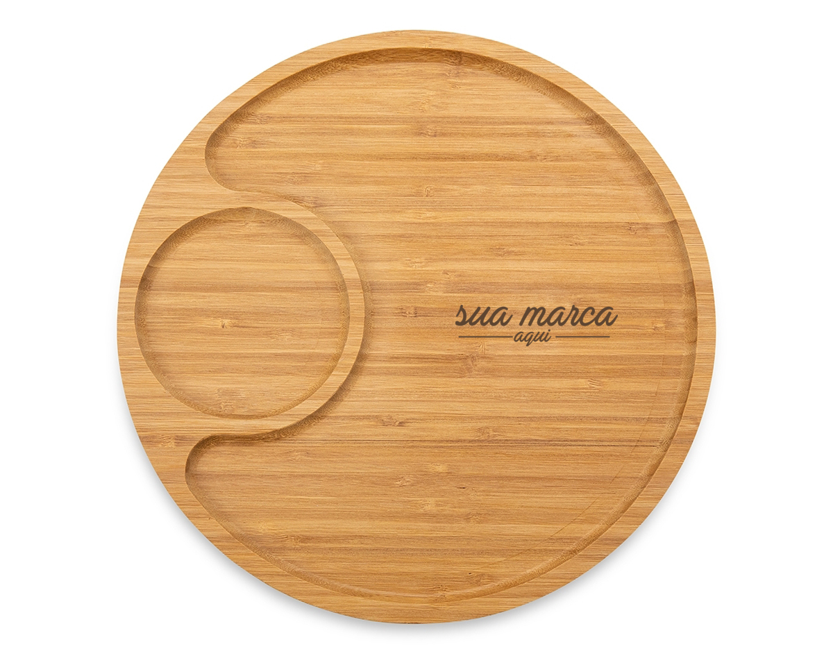 Petisqueira de Bambu 32 x 32 com divisória