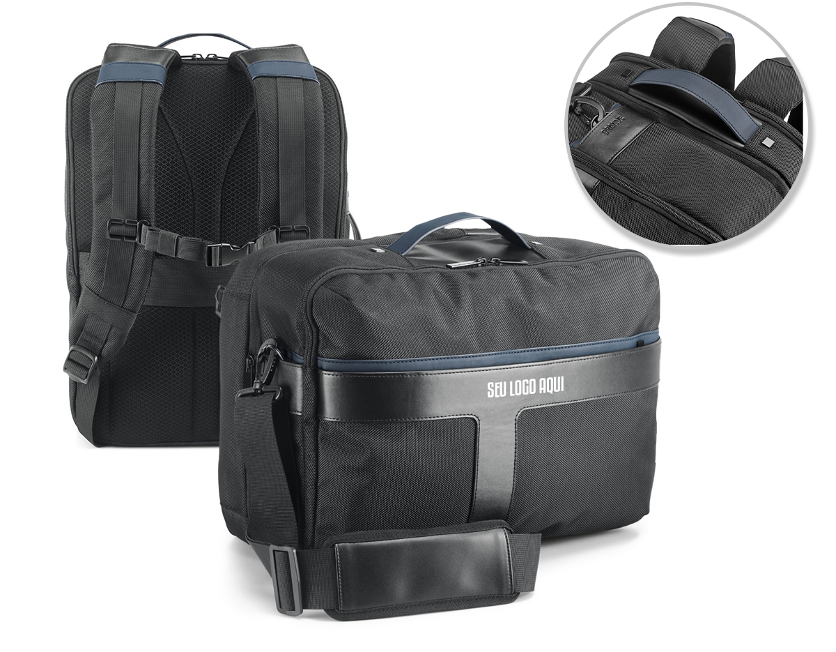 A DYNAMIC Backpack é uma mochila urbana que se distingue pela sua versatilidade e dualidade. O seu design eficiente permite-lhe que seja um objeto único e versátil que se multiplica discretamente numa mochila e numa sacola de viagem. 300 x 420 x 75 mm