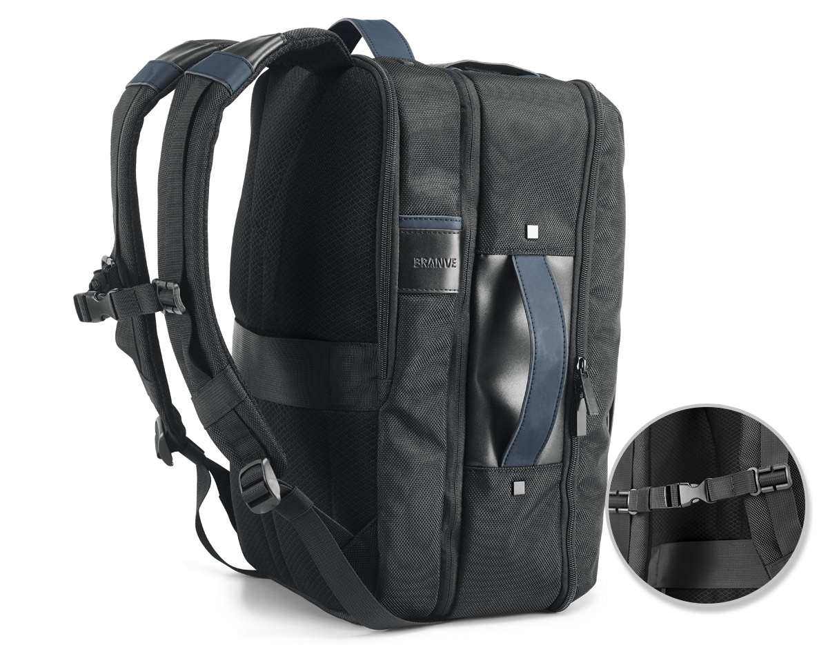 A DYNAMIC Backpack é uma mochila urbana que se distingue pela sua versatilidade e dualidade. O seu design eficiente permite-lhe que seja um objeto único e versátil que se multiplica discretamente numa mochila e numa sacola de viagem. 300 x 420 x 75 mm