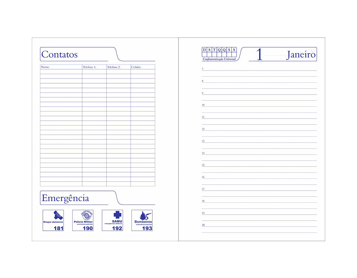 Agenda Compacta Permanente Metalizada Lisa Verde - Capa Couro Sintético - Miolo Permanente em Papel Off-set 63g - 1x1 cor - 384 páginas - Dados Pessoais - Contatos- Formato da Agenda: 110x155mm