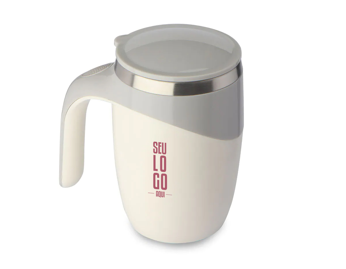 Caneca plástica mixer em aço inox na parte interna com capacidade de até 380ml. Na parte interna possui uma capsula imantada facilitando a remoção para limpeza da caneca. Ideal para junções de bebidas em pó. Para a função mixer funcionar é necessário 3 pilhas AAA, não acompanha pilha.