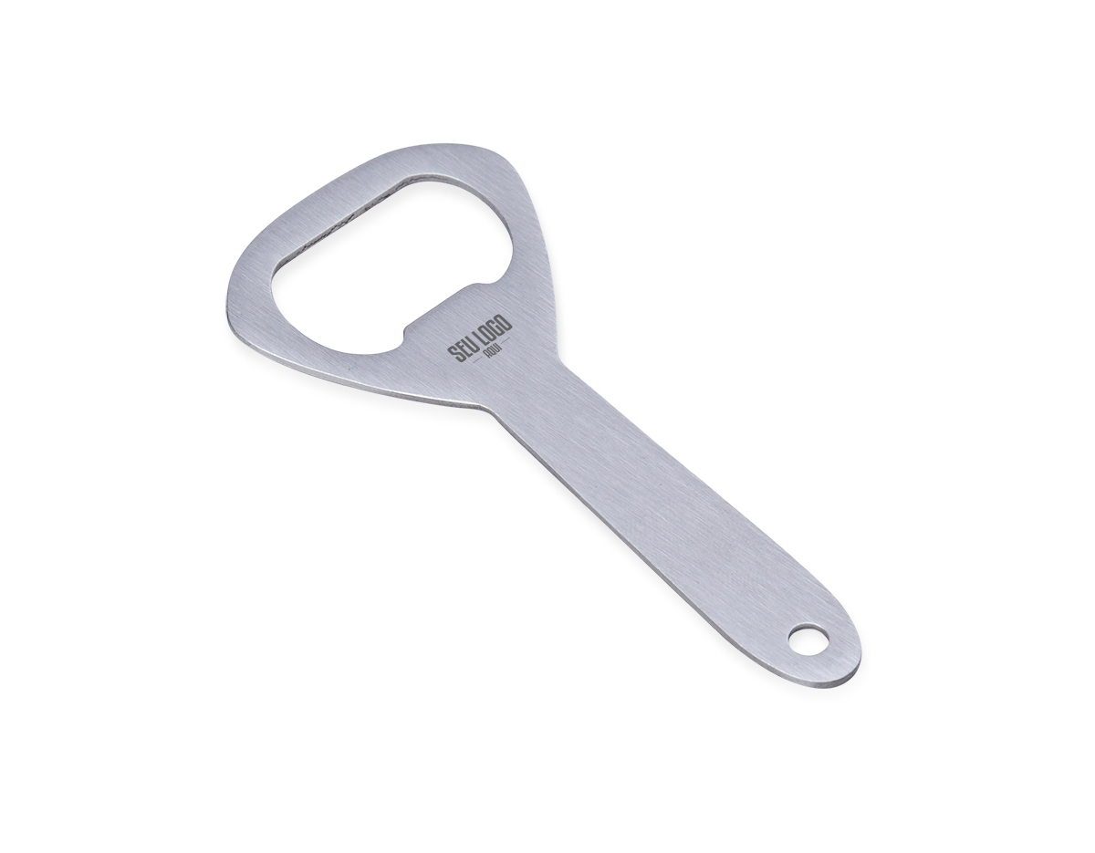 Abridor de garrafa metálico.