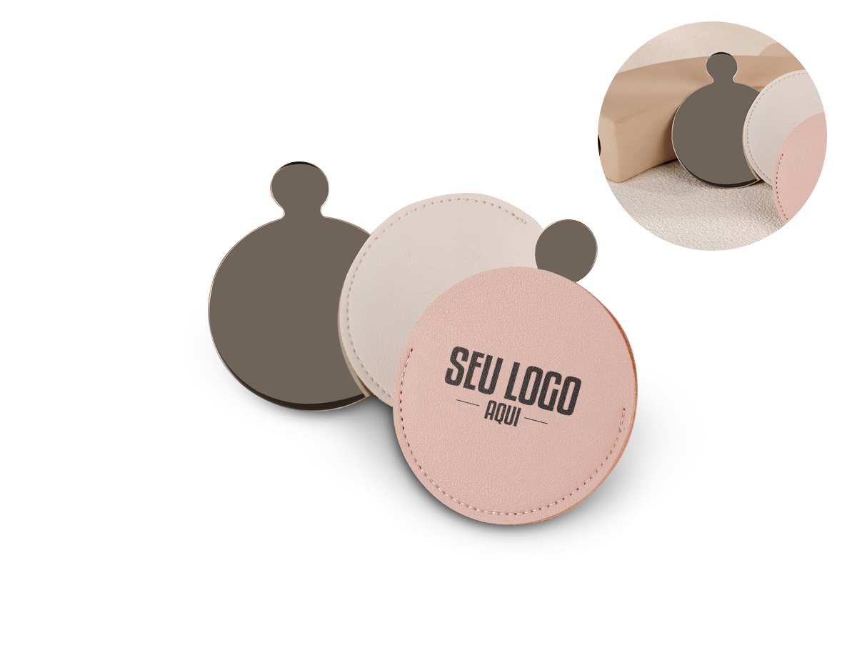 Espelho de Aço Inox
Espelho inquebrável de aço inoxidável com design ultrafino, resistência e durabilidade inigualáveis. Com acabamento polido altamente reflexivo e verso escovado, o espelho é acompanhado por uma capa em couro sintético para proteção e um toque de sofisticação ao produto.