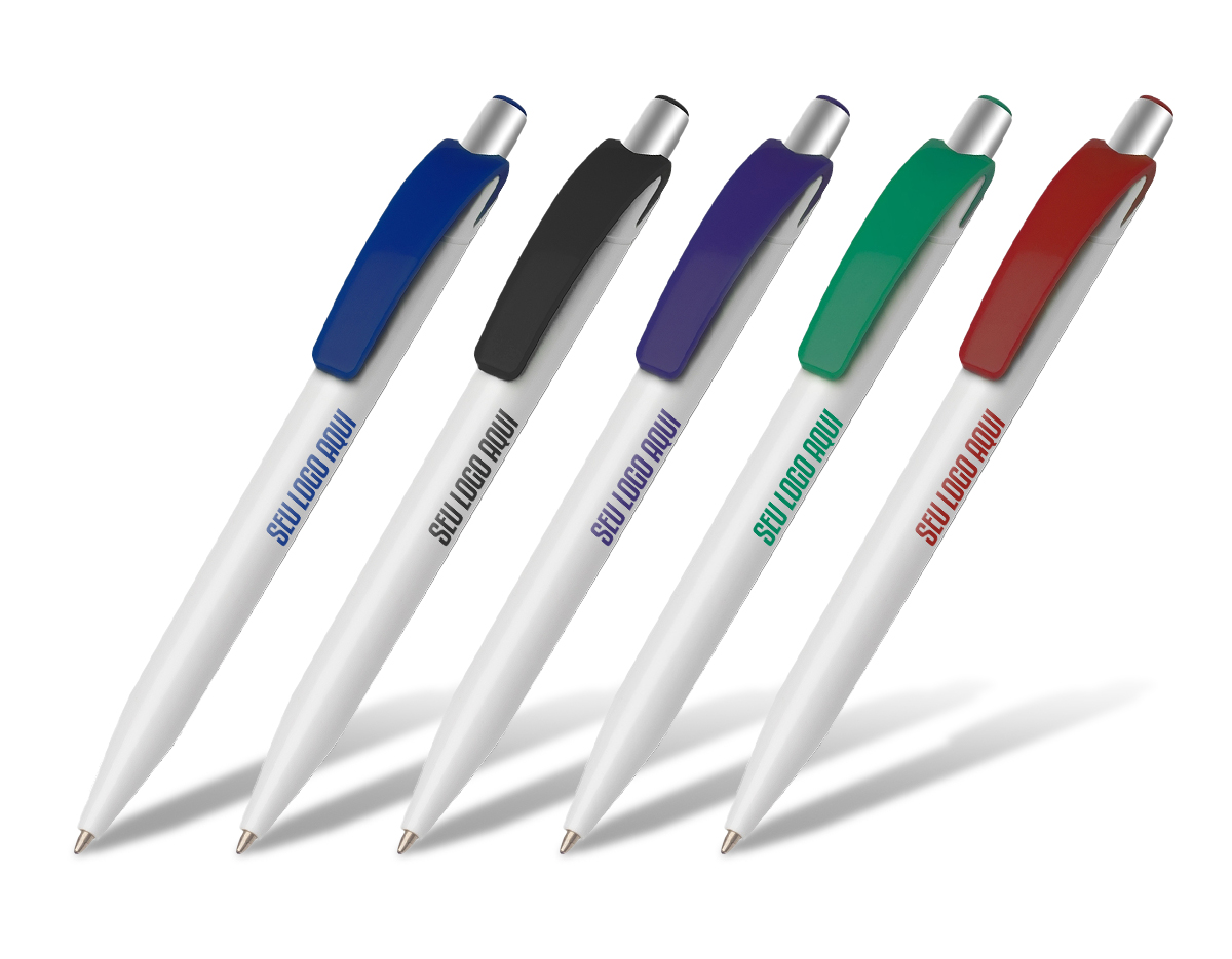 Caneta plástica com carga esferográfica azul de 1.0mm e acionamento por clique. Perfeita para escrever com fluidez e precisão em qualquer ocasião. Seu design leve e ergonômico proporciona conforto durante o uso prolongado. Ideal para anotações diárias e tarefas escolares ou profissionais.