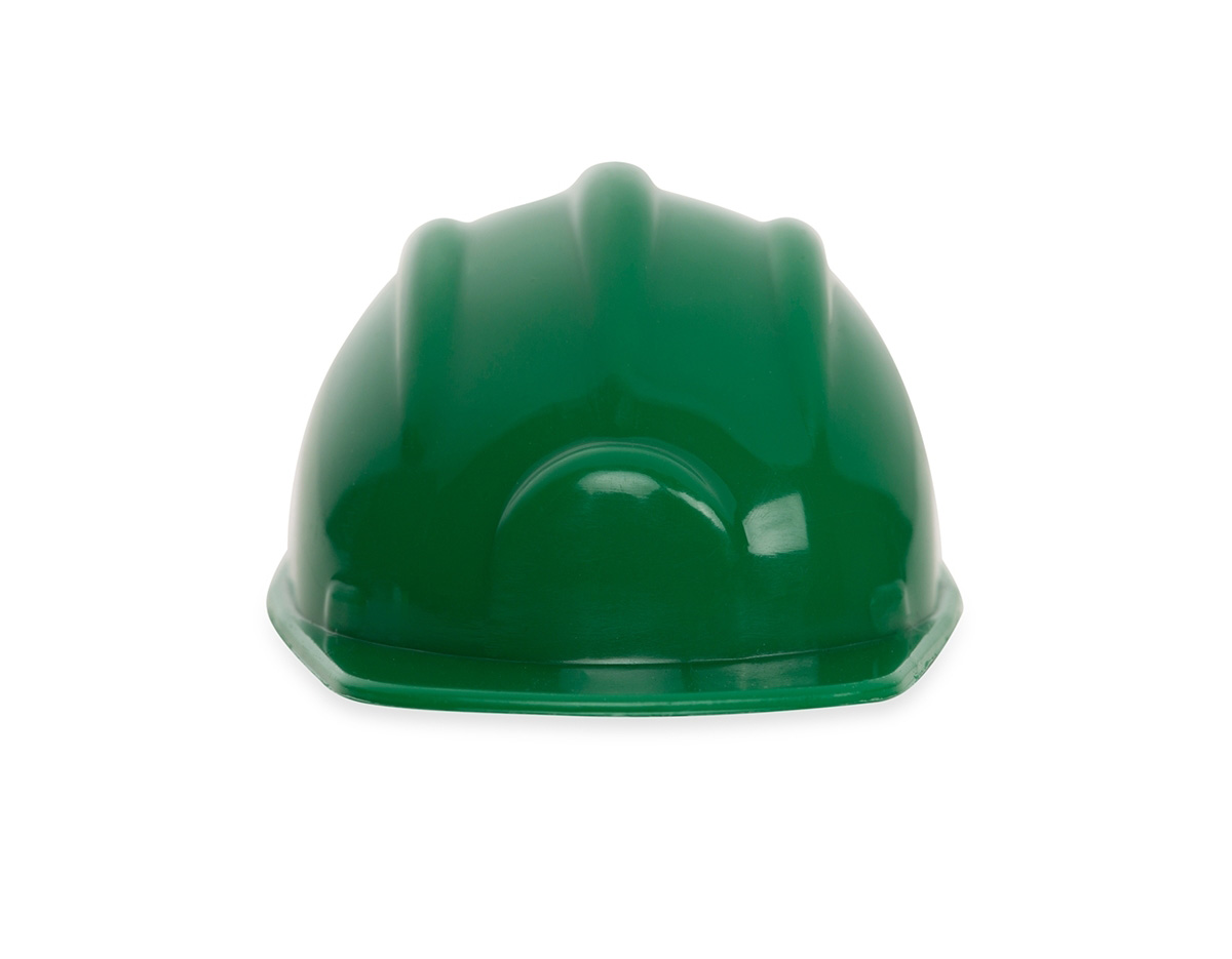 Chaveiro em forma de capacete de segurança EPI, feito de plástico resistente. Ideal para profissionais que valorizam a segurança no trabalho.