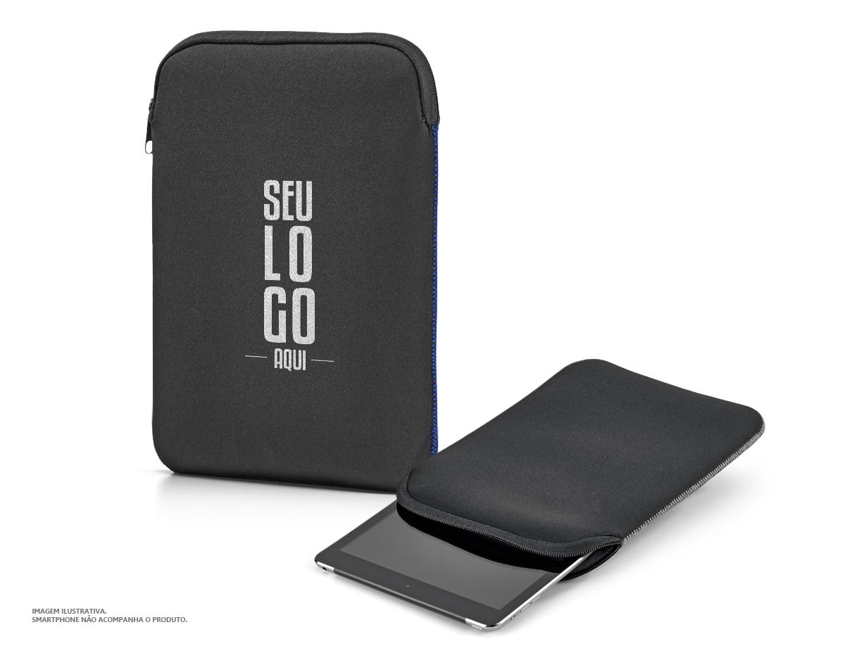 Bolsa em soft shell de alta densidade para tablet de 7'', medindo 152 x 218 mm. Oferece proteção robusta e leve para seu dispositivo, ideal para uso diário ou em viagens.