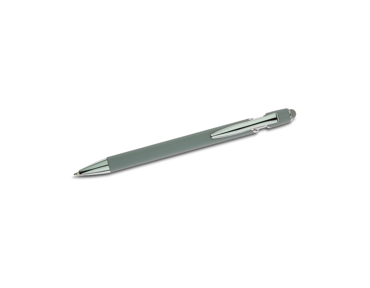 A de metal com textura emborrachada combina sofisticação com praticidade. Ideal para uso diário, possui ponta touch, clip de metal e acionamento por click, garantindo conforto e precisão em cada escrita ou interação touchscreen