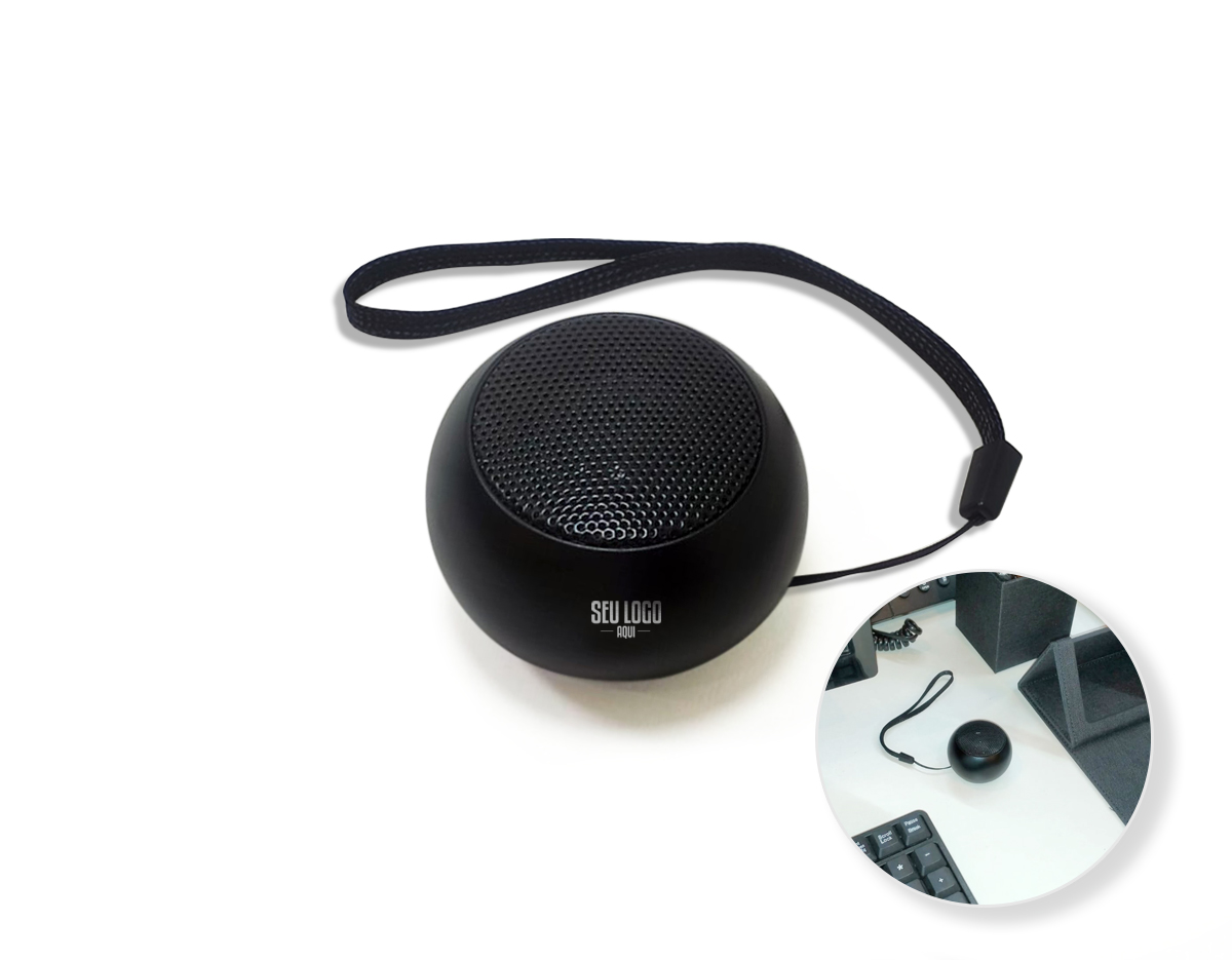 Caixa de som bluetooth TWS produzida em inox, compacta e com som de alta qualidade. A tecnologia TWS permite sincronizar duas caixas de som em uma, criando uma experiência imersiva com qualidade sonora e potência excepcionais. Acompanha cordão de nylon e cabo USB-V8.