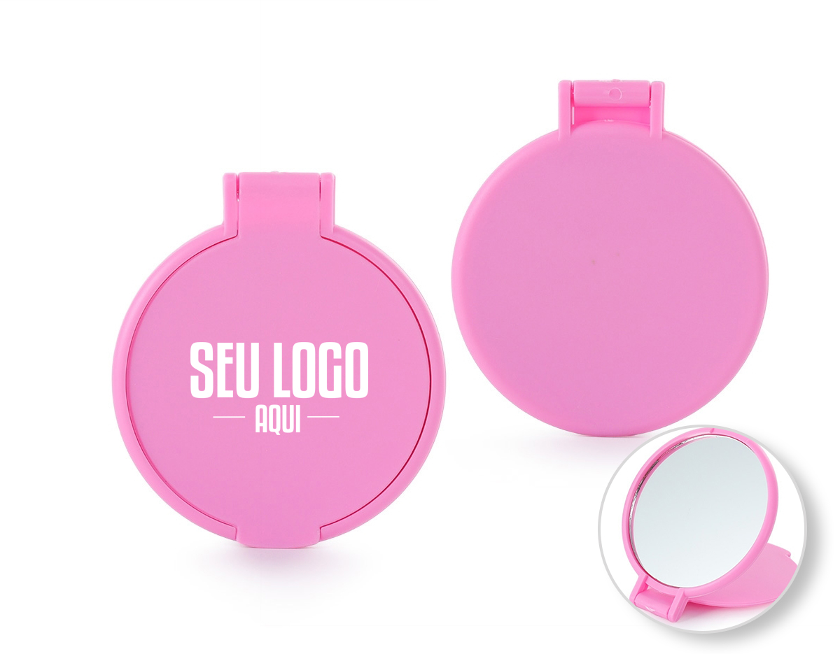 O espelho plástico é simples e funcional, sem aumento, com superfície lisa em ambos os lados. Perfeito para uso diário, é leve e fácil de transportar, ideal para retoques rápidos e cuidados pessoais.