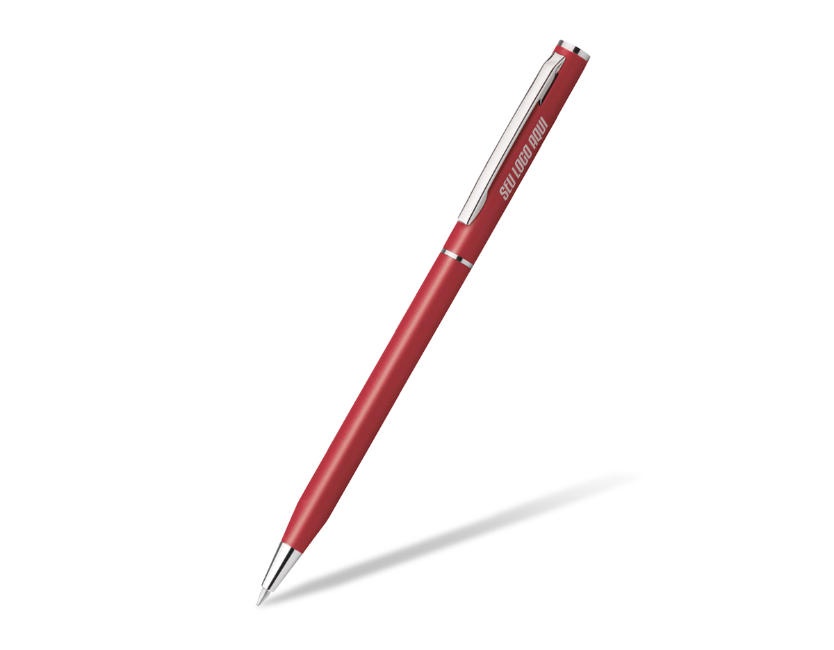 Esferográfica equipada com mecanismo de rotação (twist) e clipe de metal de alta qualidade. Proporciona uma escrita suave e confiável na cor azul. Suas dimensões são Ø7 mm de diâmetro e 129 mm de comprimento. Ideal para uso profissional e diário.