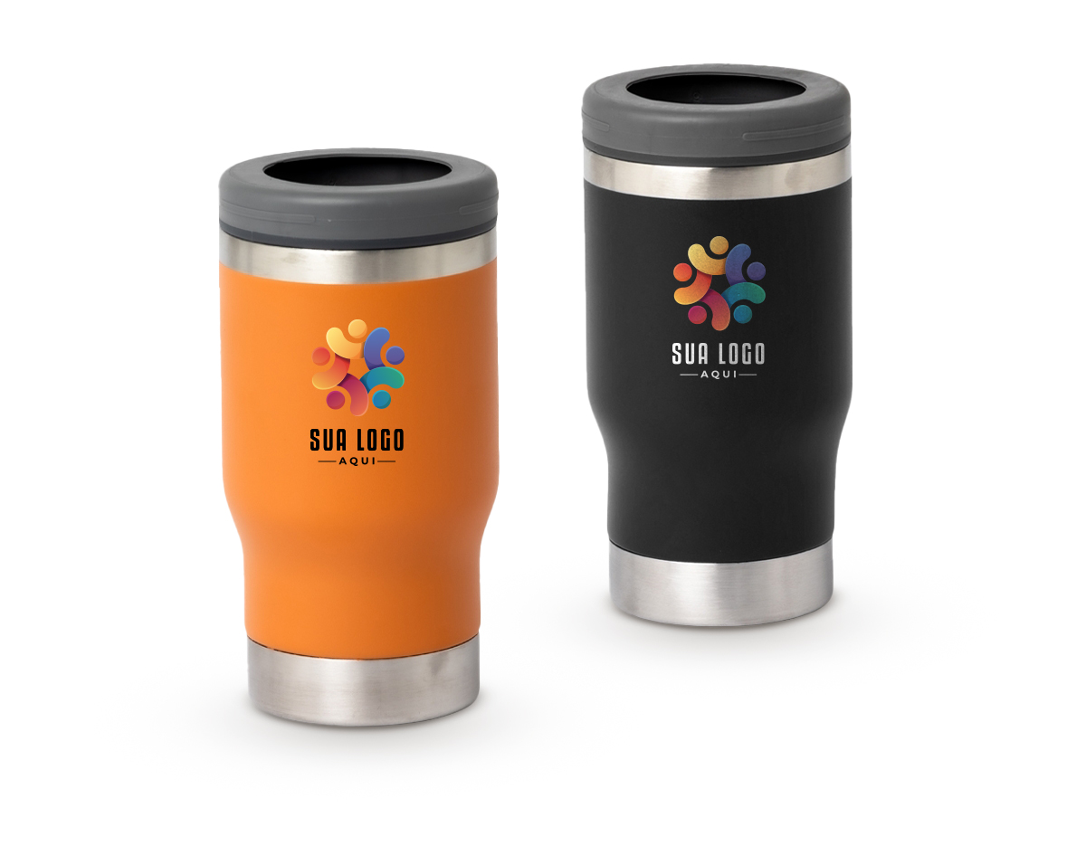 Copo térmico multiuso com parede dupla em inox, capacidade de 380ml. Pode ser utilizado como copo, porta long neck ou porta lata. Detalhe em inox na parte superior e ainda contém abridor de garrafa na parte inferior do copo.