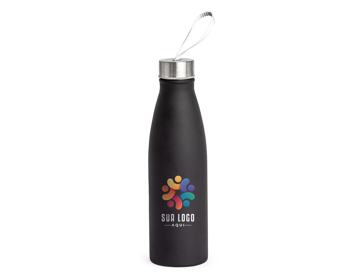 Garrafa de inox de 800ml, ideal para manter suas bebidas na temperatura desejada. Possui tampa rosqueável de nylon embutida, que garante um fechamento seguro e evita vazamentos. Com design prático e resistente, é perfeita para o dia a dia, viagens ou atividades ao ar livre. A garrafa é fácil de limpar e contribui para a redução do uso de plástico.